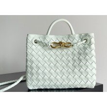 Bottega Veneta Intrecciato leather Small Andiamo top handle Bag Pale Green