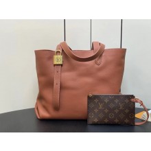 Louis Vuitton Low Key Cabas MM Tote bag in Grained Calfskin M25342 Cognac Brown 2024