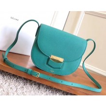 Celine Grained Calfskin Trotteur small/Medium Bag green