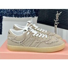 Miu Miu Denim sneakers 5E325E khaki 2024