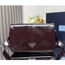 Prada Leather shoulder bag 2VD073 burgundy 2024