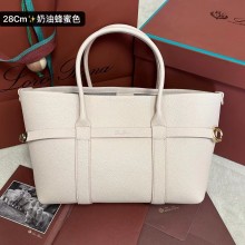 Loro Piana Ghiera SMALL Shopper Bag in grained leather creamy 2025