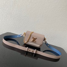 louis vuitton grained calf leather LOCKME TENDER bag m58554 gray