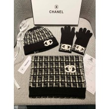 chanel cashmere scarf,hat and gloves 01 2024