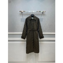 fendi Multicolour fabric trench coat 2023