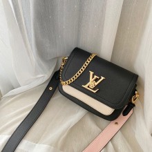 louis vuitton grained calf leather LOCKME TENDER bag m58557 black