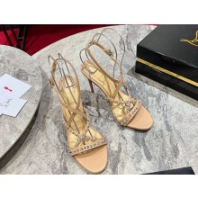 Christian Louboutin Tatooshka spikes leather sandals in beige 2024
