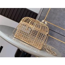 chanel birdcage clutch GOLD 2025