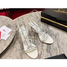 Christian Louboutin Tatooshka spikes leather sandals in white 2024