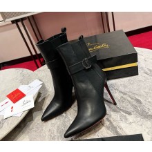 Christian Louboutin CL Chelsea leather ankle boots Iin black heel 10cm 2024