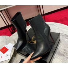 Christian Louboutin Women's Black Chelsea Chick Booty Ankle Boot heel 10cm 2024