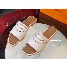 Hermes Gaelle sandal in calfskin white 2023