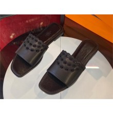 Hermes Gaelle sandal in calfskin black 2023