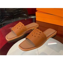 Hermes Gaelle sandal in calfskin tan 2023