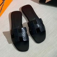 Hermes oran FLAT sandals 07 Black