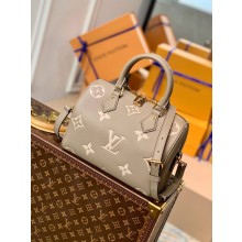 louis vuitton gray Monogram Empreinte leather Speedy Bandoulière 25 m58947
