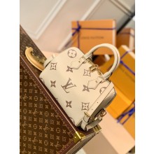 louis vuitton white Monogram Empreinte leather Speedy Bandoulière 25 m58947