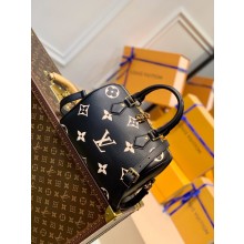 louis vuitton black Monogram Empreinte leather Speedy Bandoulière 25 m58947