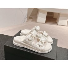 Chanel CC Logo Beach Mules Sandals Shearling 01 2024