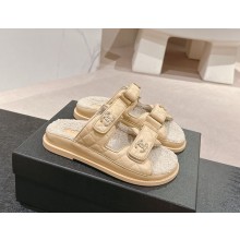 Chanel CC Logo Beach Mules Sandals Shearling 02 2024