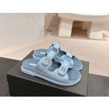 Chanel CC Logo Beach Mules Sandals Shearling 04 2024