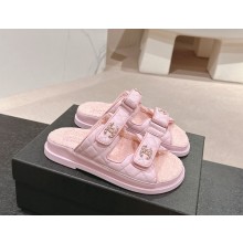 Chanel CC Logo Beach Mules Sandals Shearling 07 2024