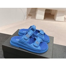 Chanel CC Logo Beach Mules Sandals Shearling 06 2024