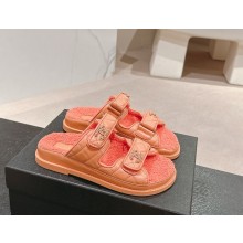 Chanel CC Logo Beach Mules Sandals Shearling 11 2024