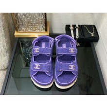 Chanel CC Logo Beach Sandals shearling 09 2024