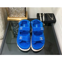 Chanel CC Logo Beach Sandals shearling 10 2024