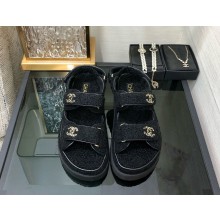 Chanel CC Logo Beach Sandals shearling 11 2024
