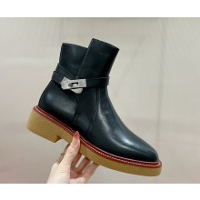 Hermes history ankle boot black calfskin 1210-2024