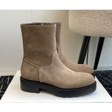 The Row Nobilis TR boot beige in suede leather 2024
