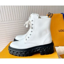 Louis Vuitton LV Record Ranger Boot 1AC9GX white Glazed calf leather 1118-2024