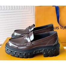 Louis Vuitton LV Record Loafer 1AC9I6 coffee Glazed calf leather 1118-2024