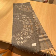 Burberry Women's Gray Mid Montage Print Check Cashmere Scarf 2025