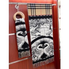 Burberry Swan Kingdom Check Cashmere Jacquard Scarf  2025