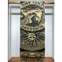 Burberry Fringed Celestial-graphic Cashmere Scarf In Neutrals 2025