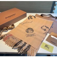Burberry Reversible Label Print And Check Cashmere Scarf 2025