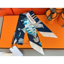 Hermes Twilly Silk Scarf 5x86cm 250304 27 2025