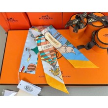 Hermes Twilly Silk Scarf 5x86cm 250304 28 2025