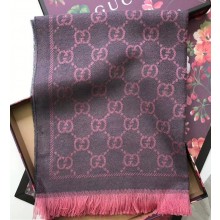 Gucci Classic GG Wool Scarf 45x180CM Pink