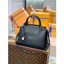 louis vuitton black Monogram Empreinte leather Petit Palais m58916 2021