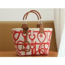 Hermes steeple 25 bag in canvas/swift leather 01 (full handmade)