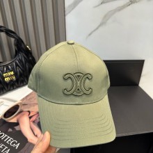 CELINE triomphe baseball cap in washed cotton OLIVE 2025