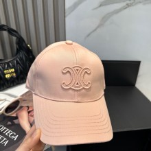 CELINE triomphe baseball cap in washed cotton PINK 2025