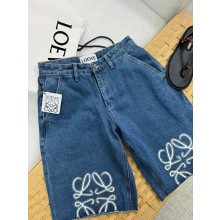 LOEWE Anagram shorts in denim blue 2024 