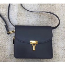 Balenciaga Lock Calfskin Leather Shoulder Bag Blue 2018