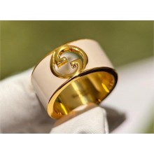 Gucci Blondie wide enamel ring white 2024
