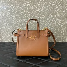 Valentino Garavani Antibes Small leather tote bag brown 2025